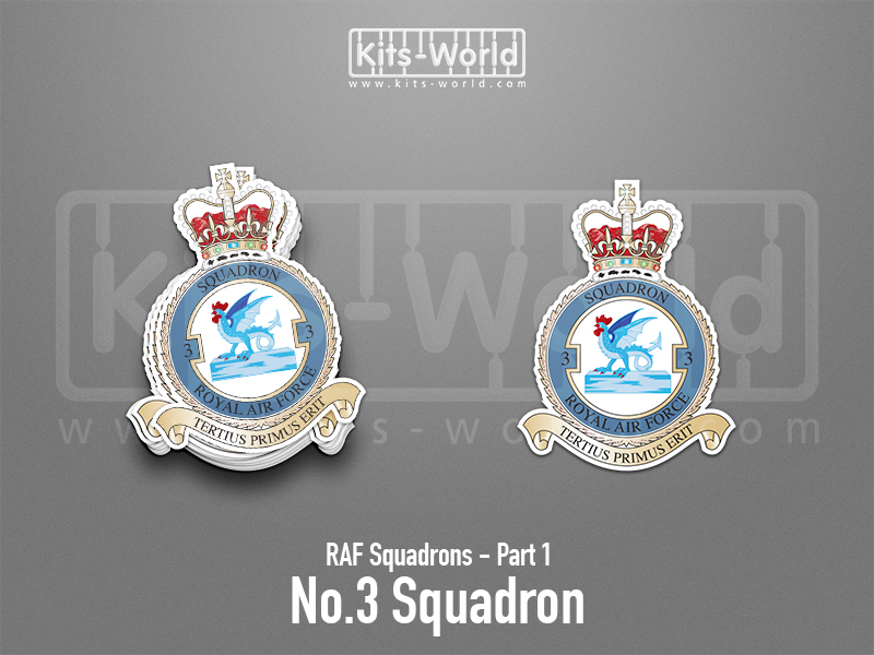Kitsworld SAV Sticker - British RAF Squadrons - No.3 Squadron W:75mm x H:100 
